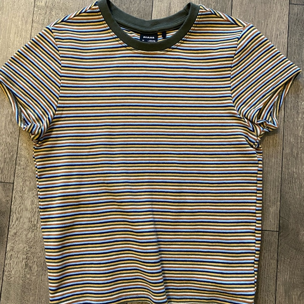 Prana Multicolor Striped Tee